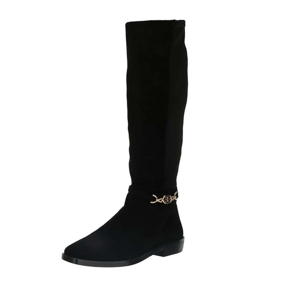 Sam Edelman Riding Boots Women's Clive Buckled Black Leather Old Money